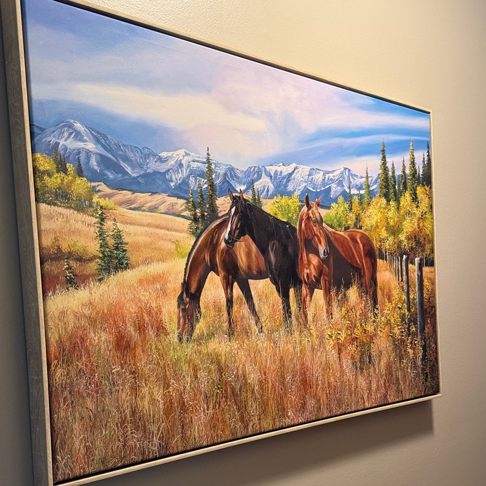 Scenic Horse Landscape Canvas Art